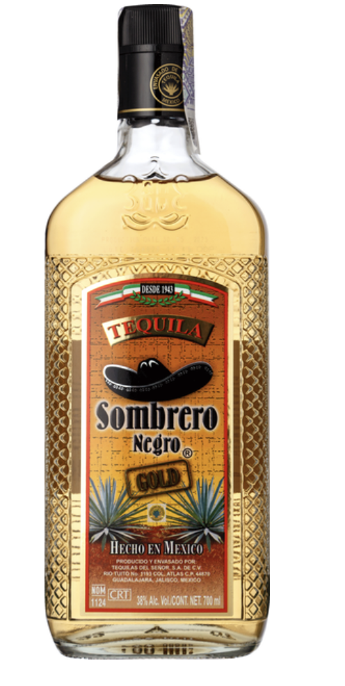 Текіла Sombrero Negro Gold 38% 0.7 л 